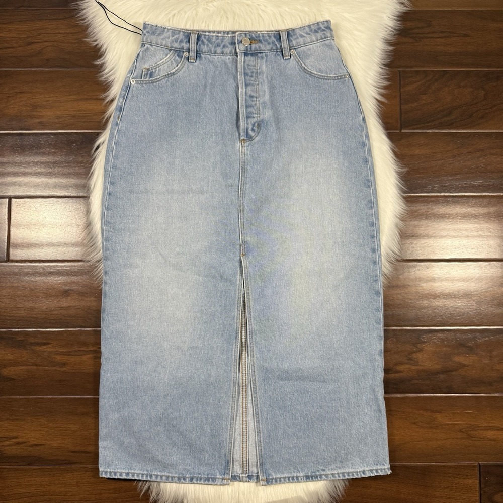 Rolla's Women's Size 28 Old‎ Stone Vintage Blue Chicago Midi Denim Skirt